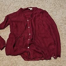 Anthropologie burgundy blouse for sale  San Antonio