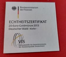 Echtheitszertifikat euro goldm gebraucht kaufen  Bexbach