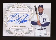 2020 Topps Definitive Collection Miguel Cabrera Detroit Tigers AUTO 7/10 for sale  Shipping to South Africa