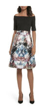 Ted Baker Woman’s Dress London Keris Mirrored Minerals Tulip Fit Flare Size 2 for sale  Shipping to South Africa