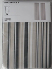 IKEA Praktklocka Curtain Pair Beige-Grey Striped 145x300cm Curtains na sprzedaż  Wysyłka do Poland