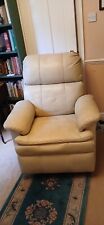 Cream leather reclining for sale  MARLOW