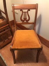 four wood chairs cloth for sale  Freeport
