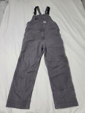 Carhartt Rugged Flex Rigby Gray Double Knee Bib Overalls Mens 40 X 28 - M8697, used for sale  Fairview