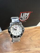 Used, Luminox Colormark Diver XS.3150 White Face 44mm  Stainless Steel Case-Camo Strap for sale  Shipping to South Africa