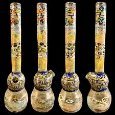 Handmade Hand Spun Glass Water Pipe Bong Todd Hensley Chaos Chip Stack 14” Tube for sale  Shipping to South Africa
