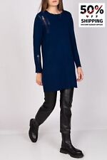 RRP €275 ENZA COSTA Cashmere & Wool Longline Jumper Size S Destroyed Thin Knit for sale  Shipping to South Africa