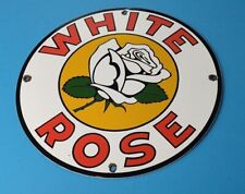 VINTAGE WHITE ROSE GASOLINE PORCELAIN TEXAS GAS SERVICE STATION PUMP PLATE SIGN for sale  Shipping to Canada