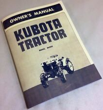 KUBOTA B6000 TRACTOR OWNERS OPERATORS MANUAL DIESEL MAINTENANCE ADJUSTMENT for sale  Shipping to Canada