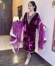 LANZAMIENTO TERCIOPELO INDIO SALWAR KAMEEZ Y DUPATTA EN ROPA DE FIESTA DE ÚLTIMA TENDENCIA segunda mano  Embacar hacia Argentina