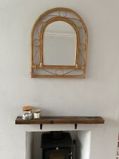Wicker Vintage Mirror Retro Unique Woven Design Framed Glass Hanging Wall Featur for sale  Shipping to South Africa