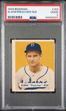 1949 Bowman #162 Elwin Preacher Roe Brooklyn Dodgers PSA 2 Good!! for sale  Shipping to South Africa