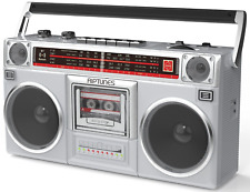 Boombox cassete rádio retrô RIPTUNES, áudio Bluetooth, AM/FM/SW1/SW2, AUX USB comprar usado  Enviando para Brazil