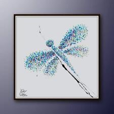 Dragonfly 35" Pintura de animales, artículo original hecho a mano, textura gruesa, arte pop  segunda mano  Embacar hacia Argentina