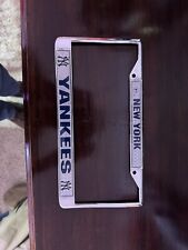 Placa de licença de metal New York Yankees moldura etiqueta capa cromada 6x12 polegadas, usado comprar usado  Enviando para Brazil