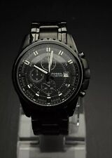 Fossil CH-2473 Chronograph Watch Black Date Dial Stainless Steel Mens Wristwatch for sale  Shipping to South Africa