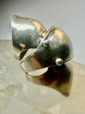 Armor ring Renaissance Medieval band articulated knuckle size 9 sterling silver  for sale  Shipping to South Africa