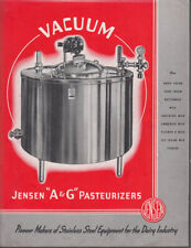Folleto de ventas de pasteurizadores de leche Jensen Vacuum A & G 1946 Bloomfield NJ segunda mano  Embacar hacia Argentina