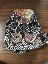 Para mujer Boho Mochila Southwest Blanco y Negro Correas Ajustables Linda Nueva segunda mano  Embacar hacia Argentina