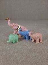 Lote de 4 elefantes vintage de porcelana rosa ouro verde azul  comprar usado  Enviando para Brazil