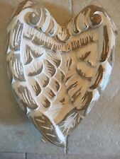 Usado, Porta-chaves decorativo de madeira branco aparência asas de anjo/armazenamento de cabeceira comprar usado  Enviando para Brazil