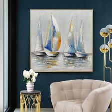 Usado, Arte de parede marinha oceano veleiro pintura a óleo estilo pintado à mão quadro náutico comprar usado  Enviando para Brazil
