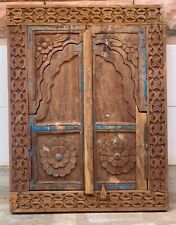 Antique wooden window wall hanging frame old shutter traditional festival decor for sale  Shipping to South Africa