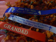 Personalised funeral ribbon for sale  WESTON-SUPER-MARE
