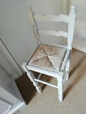 Asiento de taburete de silla alta vintage pintado de gris para niños, pintado en madera gris suave..., usado segunda mano  Embacar hacia Argentina
