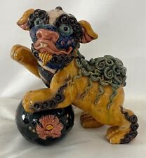 Chinese Sancai Glazed Pottery Foo Dog Figurine, used for sale  Shipping to South Africa