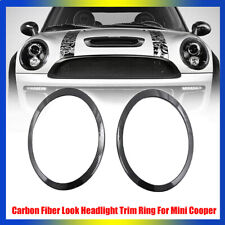 Capa de anéis de acabamento de farol de fibra de carbono para MINI Cooper R56 Hatchback: 2007-2013, usado comprar usado  Enviando para Brazil