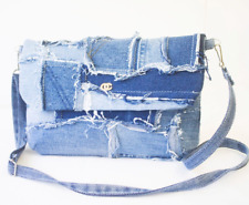 Bolsa tiracolo jeans grande bolsa jeans clutch upcycling comprar usado  Enviando para Brazil