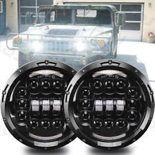 2x Fit Humvee M998 M923 M35a2 caminhão 7"" polegadas faróis de LED plug & play farol comprar usado  Enviando para Brazil