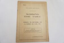 1938 Great Northern Railway Irish Working Timetable Ireland  for sale  WATFORD