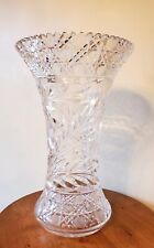 Usado, Vaso antigo ABCG McKee Innovation corte vidro espartilho corte roda floral Harvard 14" comprar usado  Enviando para Brazil