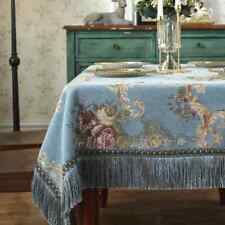 Used, European Style Flower Tassel Tablecloth Chenille Table Cover Coffee Table Cloth for sale  Shipping to South Africa