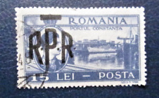 Romania, marca libre, 3 L, impresión RPR, usada 1948 segunda mano  Embacar hacia Argentina