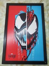 VENOM SPLIT FACE 13x19 FRAMED GELCOAT MARVEL COMICS RAMPAGE 2019. Pre-owned  for sale  Shipping to South Africa