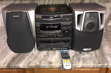 Aiwa NSX-V20 AM/FM estéreo cassete duplo 3 peças trocador de CD estante estéreo doméstico comprar usado  Enviando para Brazil