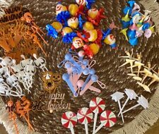 LOTE de colección Decoraciones de Pasteles Halloween Cumpleaños Baby Shower Ocasiones segunda mano  Embacar hacia Argentina