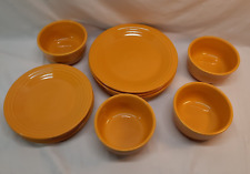 Lote de 4 conjuntos FIESTAWARE prato de salada/sobremesa de jantar girassol Yellow Fiesta comprar usado  Enviando para Brazil