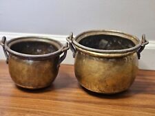Used, Antique Vintage Hammered Brass Cauldron, Pot, Kettle, Planter, Cottage Country for sale  Shipping to South Africa
