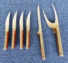 Used, Vernco Stainless Steel HI-CV 4 Steak Knives and Carving Knife and Fork Japan for sale  Shipping to South Africa