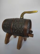 Usado, Barril de cerveja de uísque antigo vintage bourbon barril e suporte decoração rústica de uísque comprar usado  Enviando para Brazil