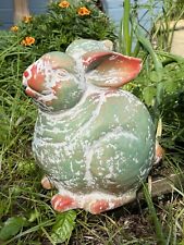 Escultura de cerâmica de coelho jardim quintal arte grande redonda cerâmica lebre, usado comprar usado  Enviando para Brazil