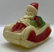 Vintage Irwin Plastic Blow Mold Santa Claus In Sleigh Christmas Decoration Toy for sale  Shipping to Canada