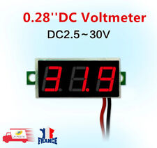 Mini voltmètre numérique 0.28" 2.5-30V DC module afficheur tension LED digital d'occasion  Orleans-