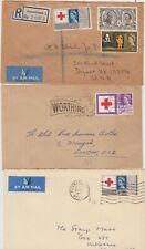 Gran Bretaña 1963,'63'65 3 cubiertas ('65 Reg.) con números Cruz Roja '63 segunda mano  Embacar hacia Argentina