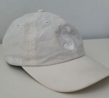 Brukt, FW20 Supreme GORE-TEX S Logo 6-panel  cap hat natural waterproof white til salgs  Frakt til Norway