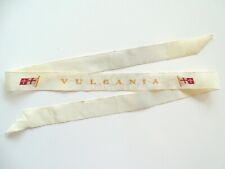 RARE c1930's S.S. VULCANIA ITALIAN LINE CRUISE SHIP MARITIME CAP TALLY for sale  Shipping to South Africa